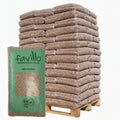 Pellet di legno Favillo 100% Faggio ENplus A1 – Bancale da 72 Sacchi da 15 kg
