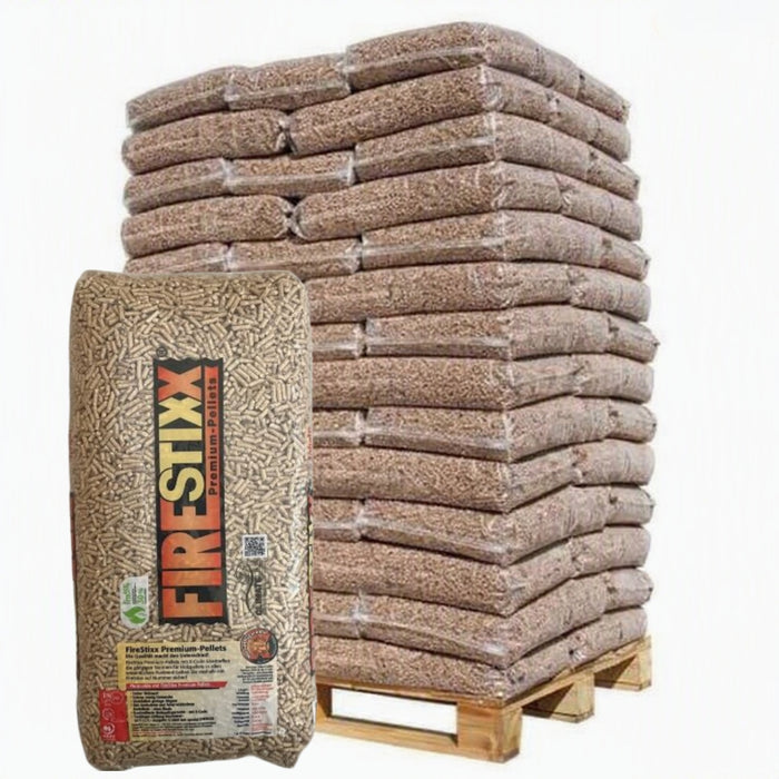 Pellet di legno FIRESTIXX 100% Abete— Bancale da 66 sacchi da 15kg