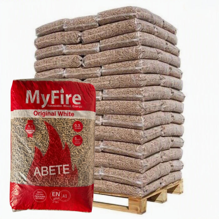 Pellet di legno premium MY FIRE ENplus A1– Bancale da 66 sacchi da 15kg